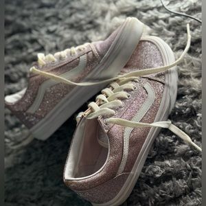 Girls Sparkly Vans sneakers